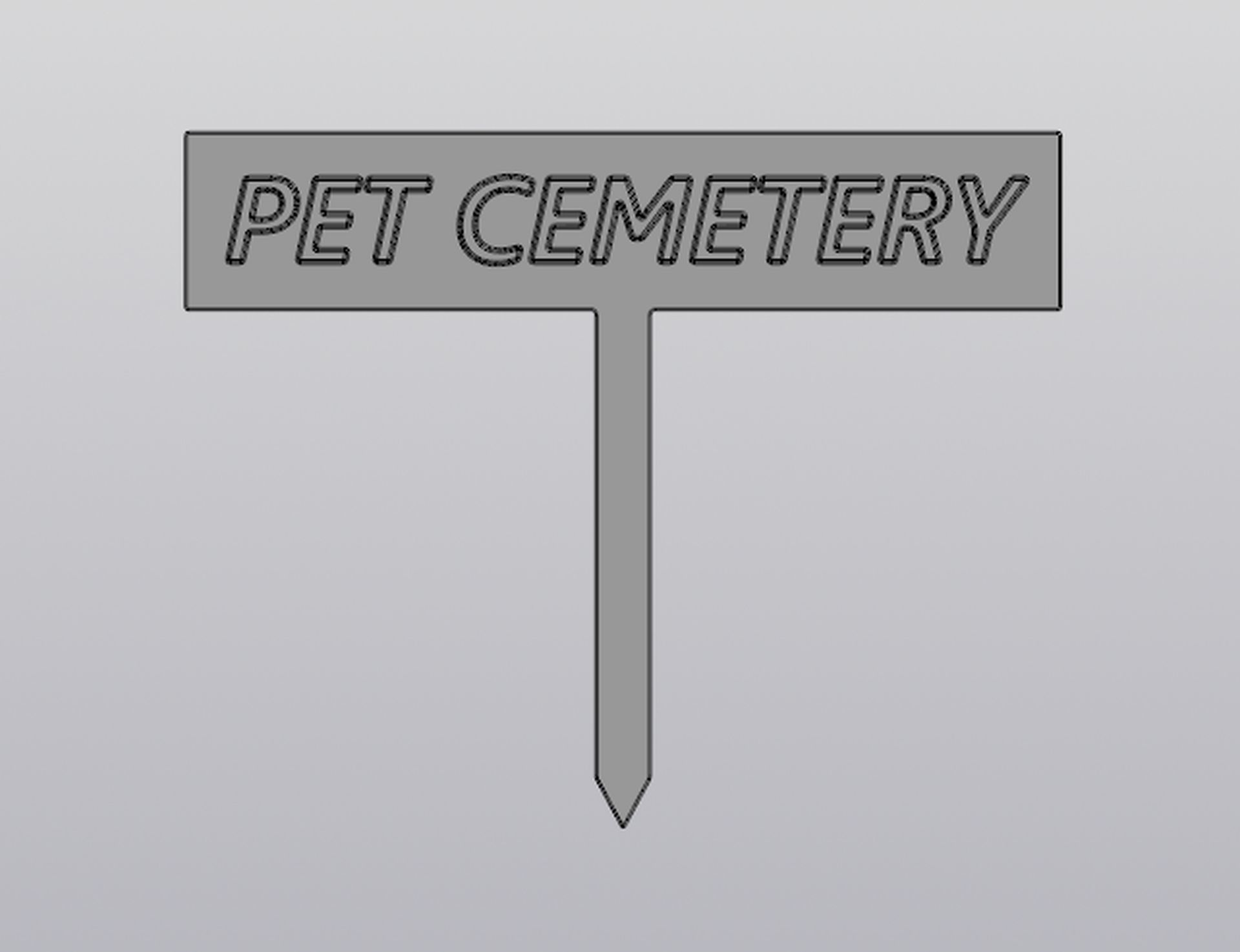 Set 5 models Pet cemetery Planter decoration 3D print model_14
