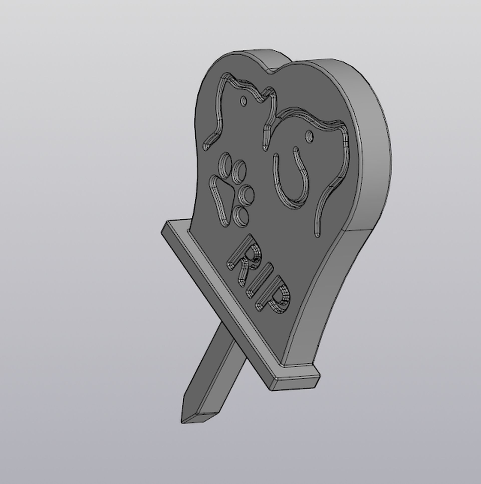 Set 5 models Pet cemetery Planter decoration 3D print model_3