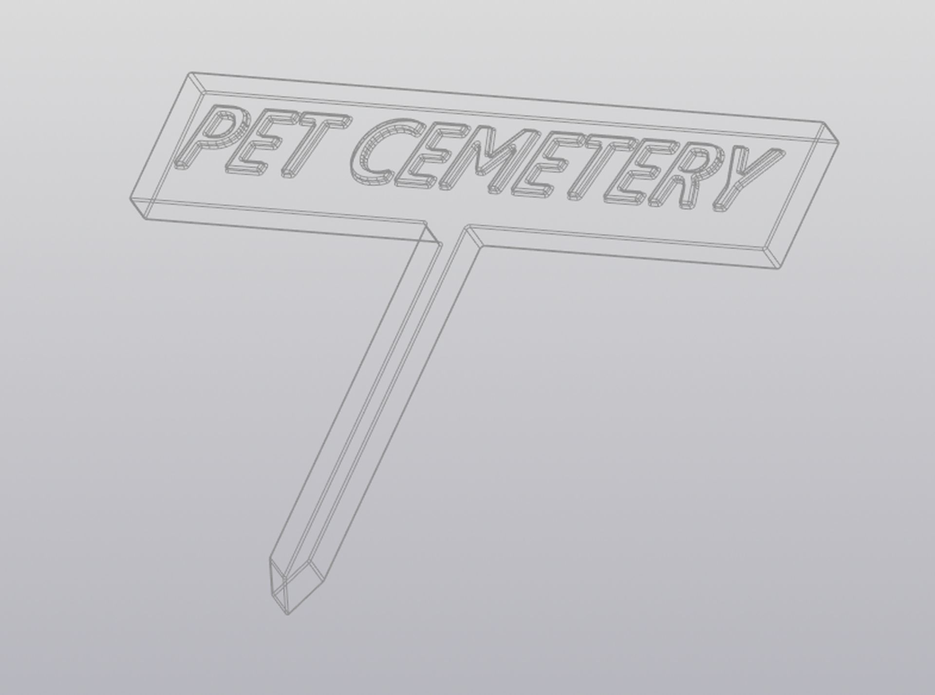 Set 5 models Pet cemetery Planter decoration 3D print model_16