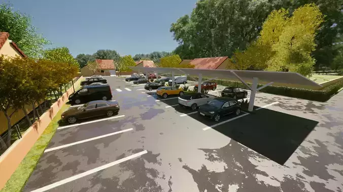 parking with solar panel