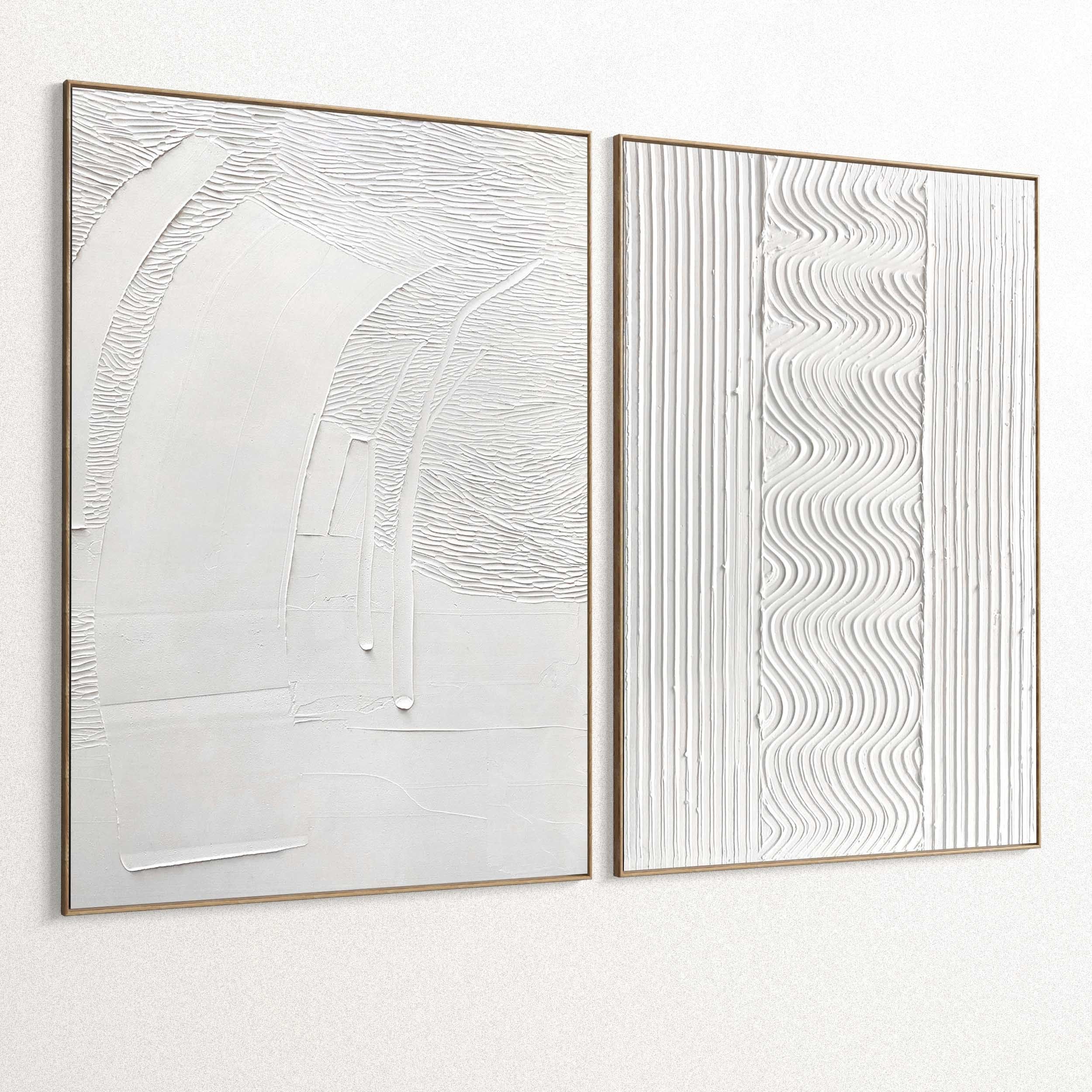 Plaster Two Photo Frame 375 Low-poly 3D model_1