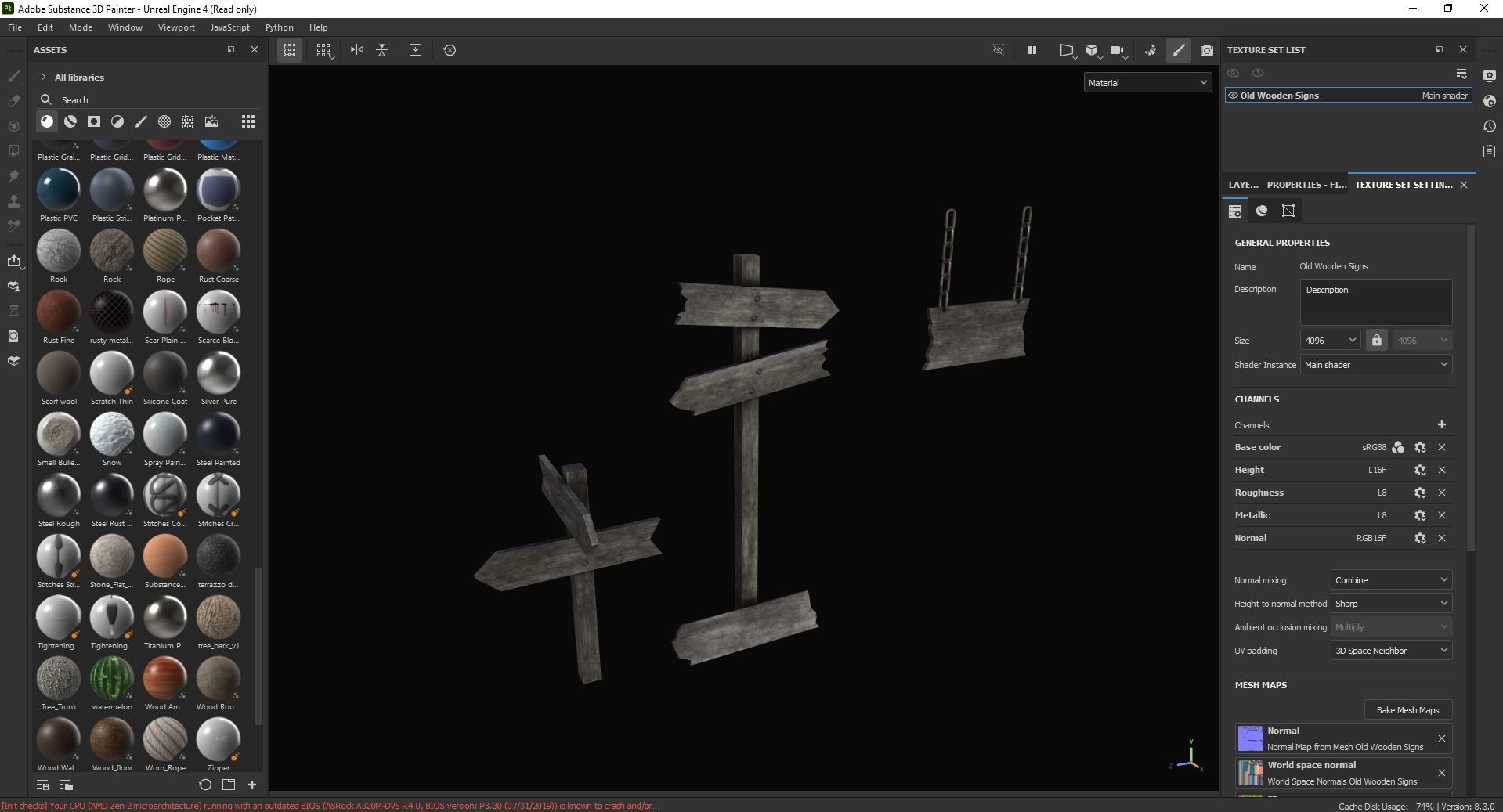 Old Wooden Signs 3D Model Low-poly 3D model_8