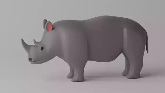 Cartoon Rhinoceros Rhino