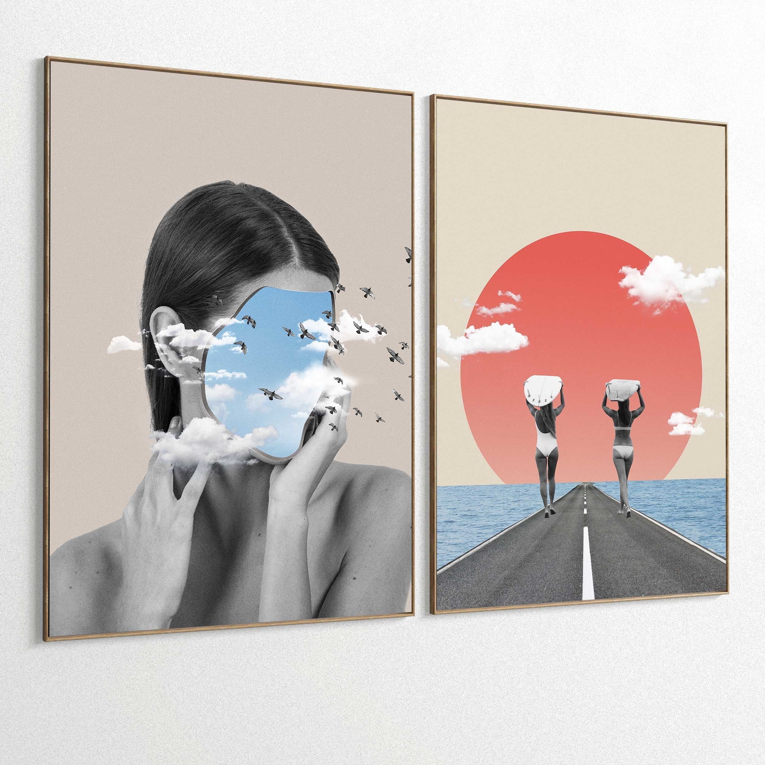 Plaster Two Photo Frame 379 Low-poly 3D model_1