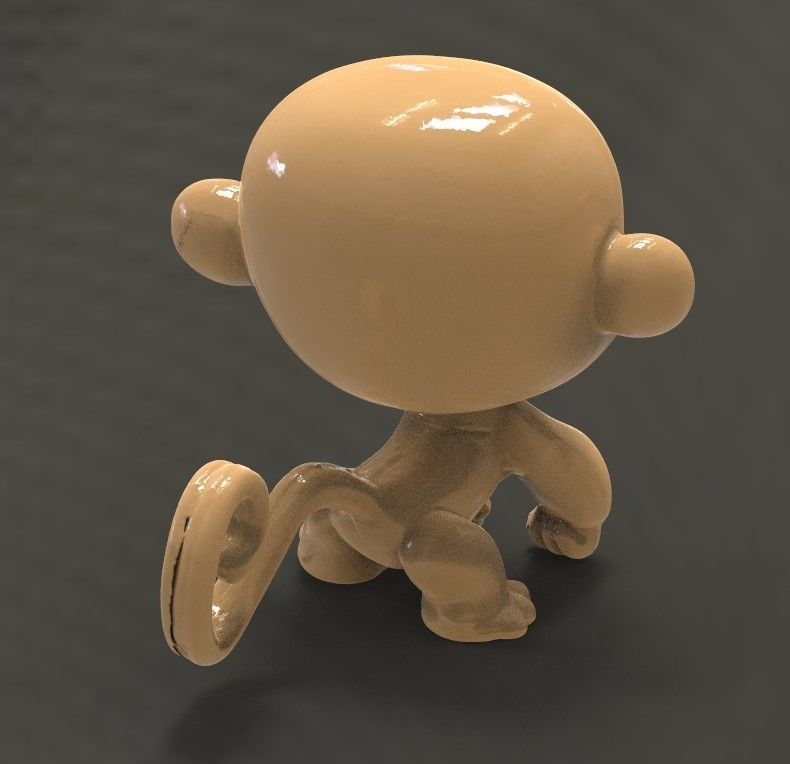 monkey 3D print model_4