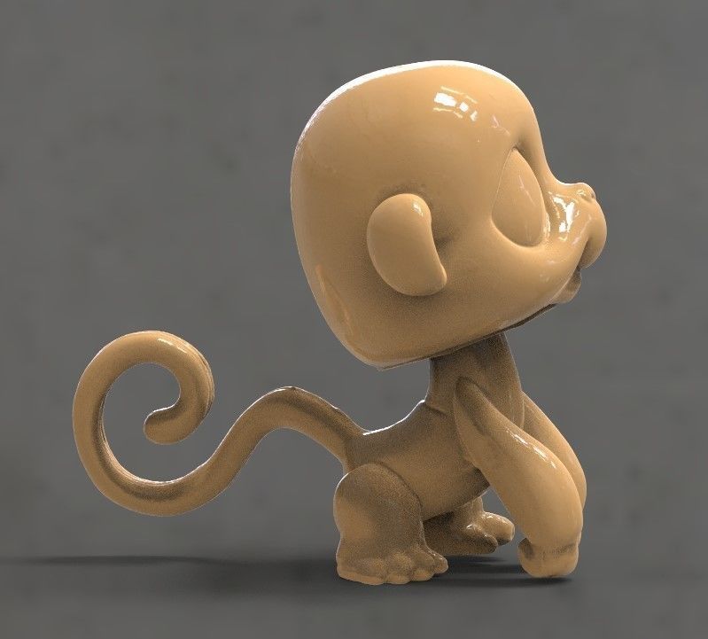 monkey 3D print model_1