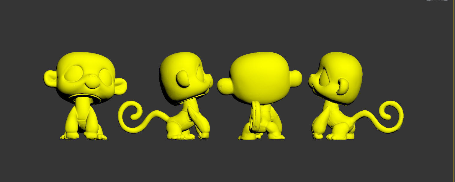 monkey 3D print model_2