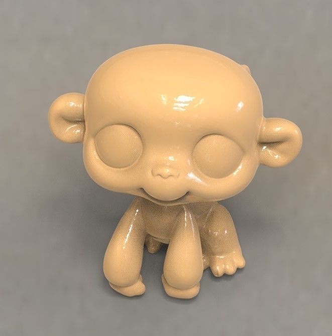 monkey 3D print model_3
