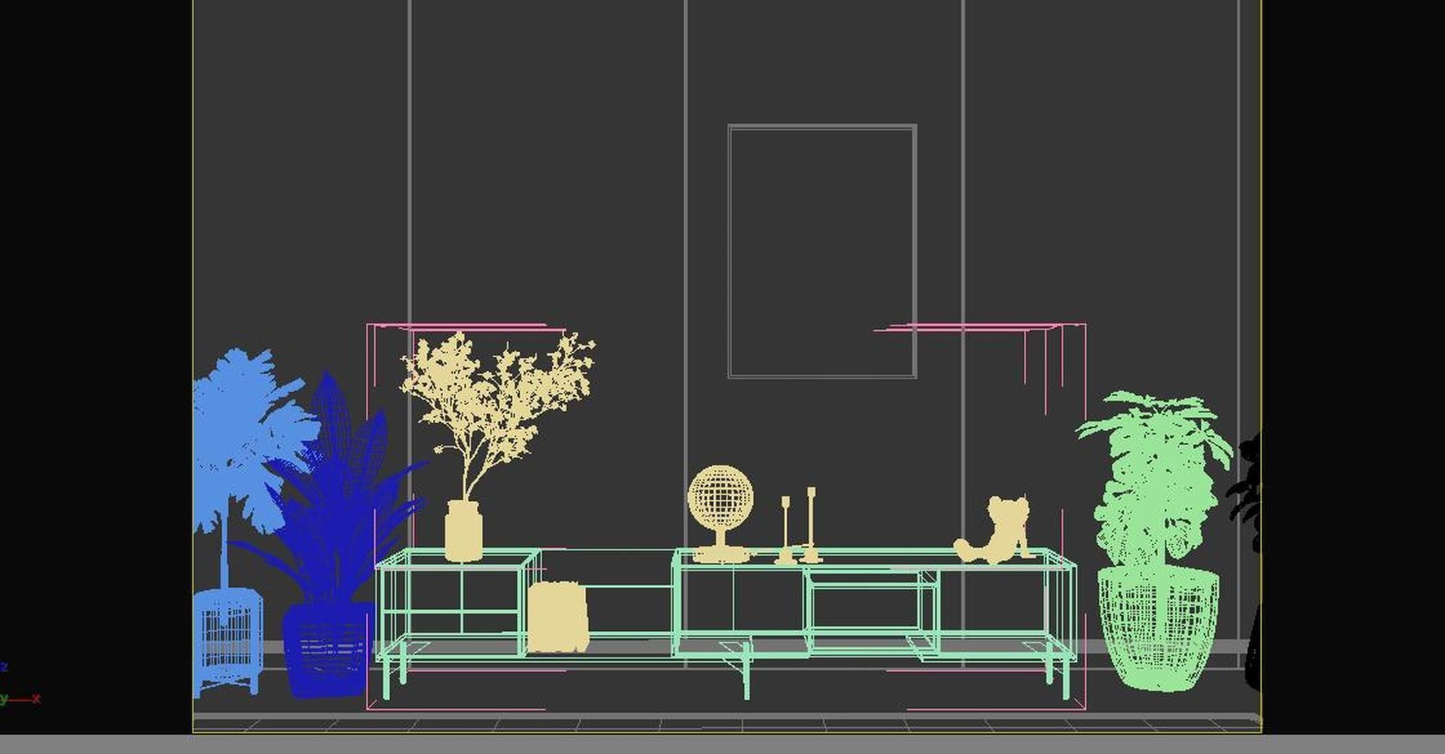 TV Cabinet Modern 3D model_6