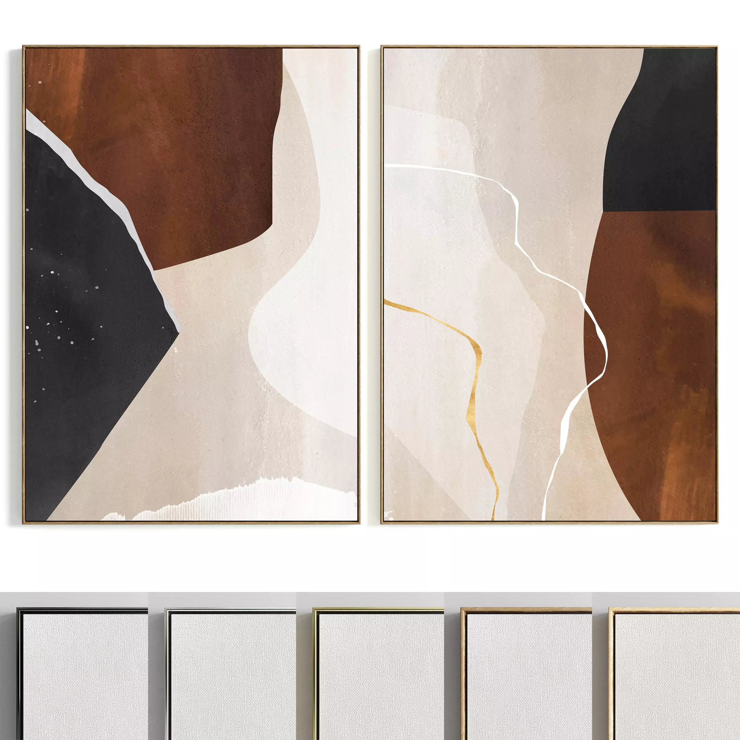 Plaster Two Photo Frame 381 Low-poly 3D model_0