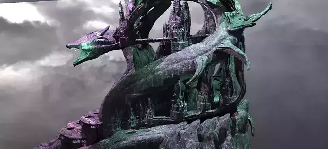 Snake Mountain Curved Dark City version 