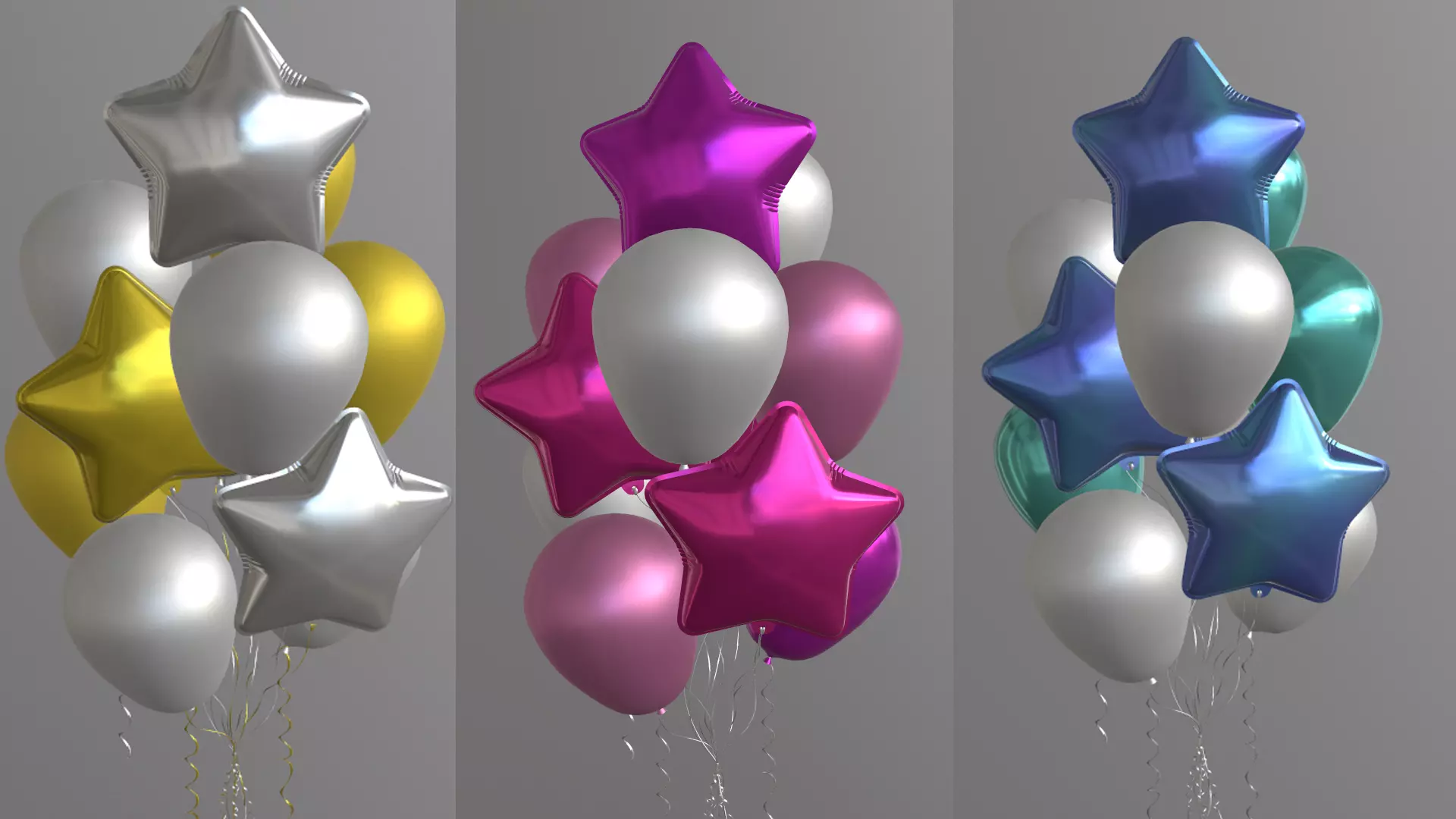Helium Balloons 3D model