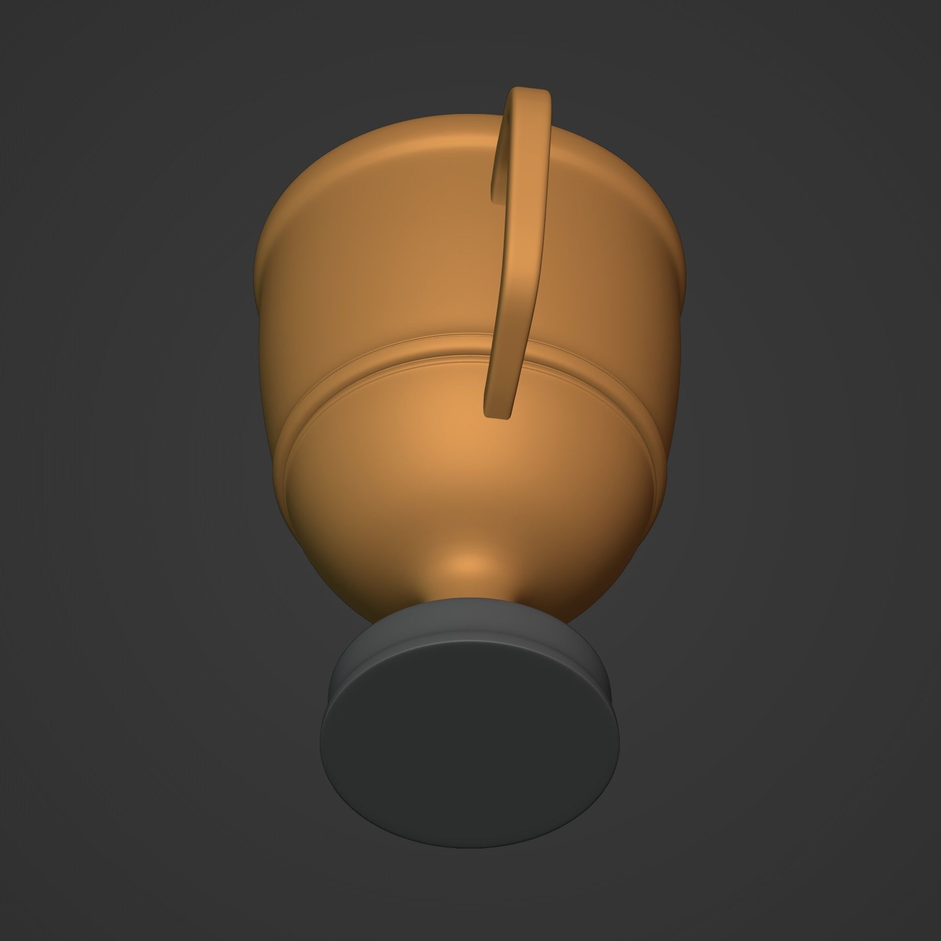 Cartoon Trophy   Low-poly 3D model_9