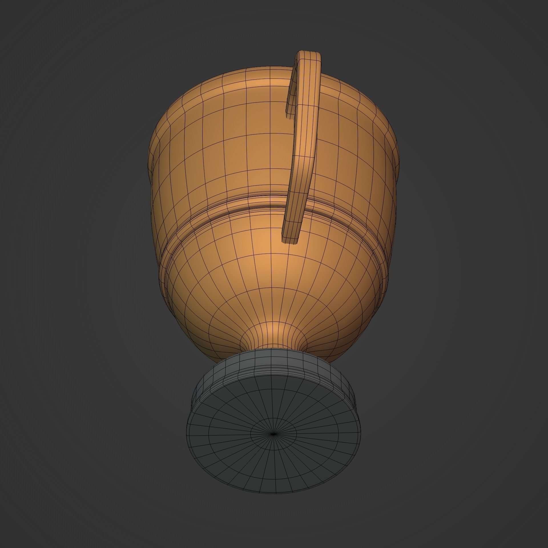 Cartoon Trophy   Low-poly 3D model_10