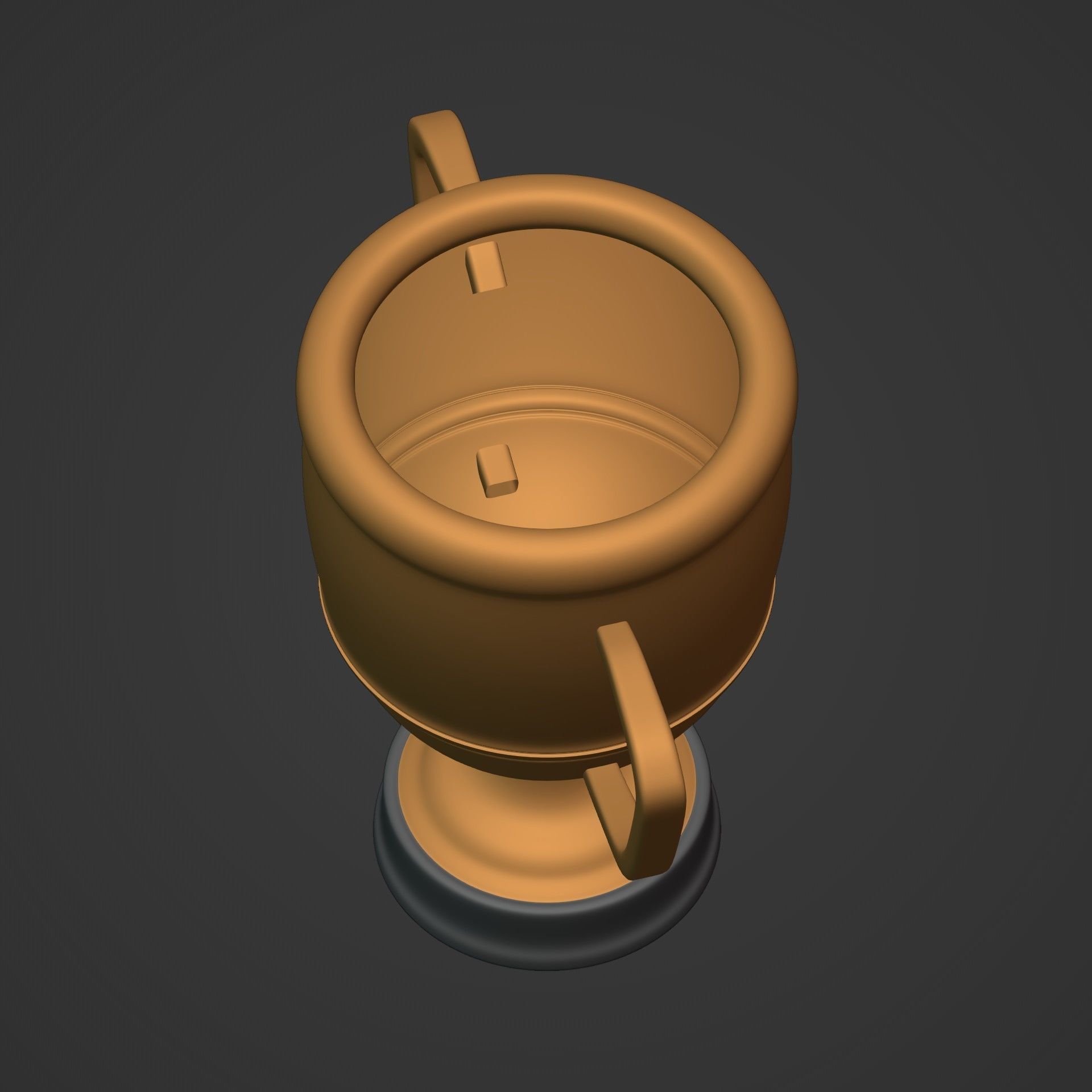 Cartoon Trophy   Low-poly 3D model_7