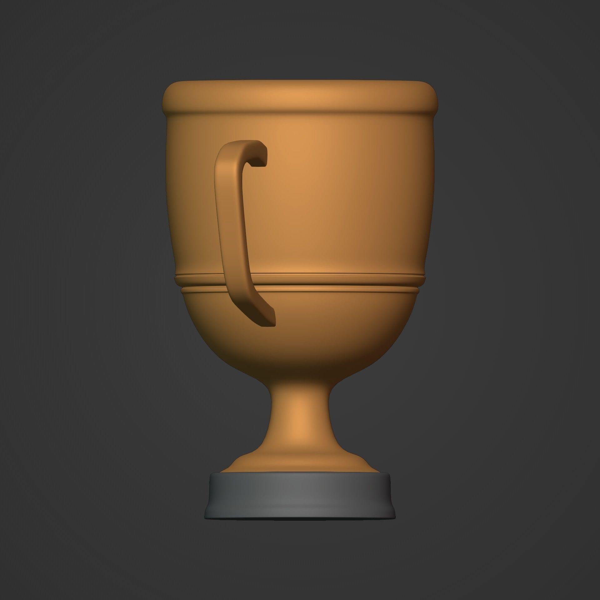 Cartoon Trophy   Low-poly 3D model_5