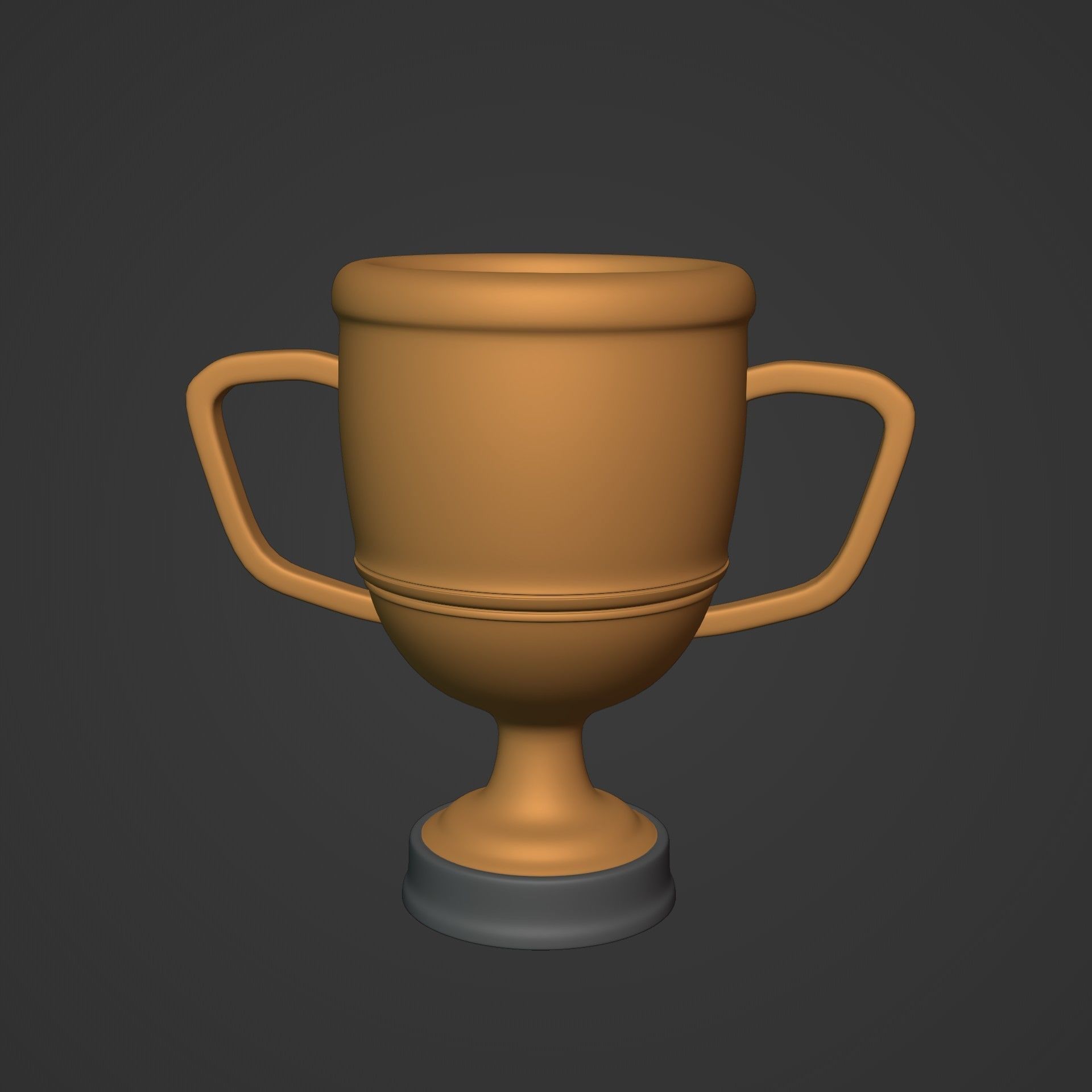 Cartoon Trophy   Low-poly 3D model_1
