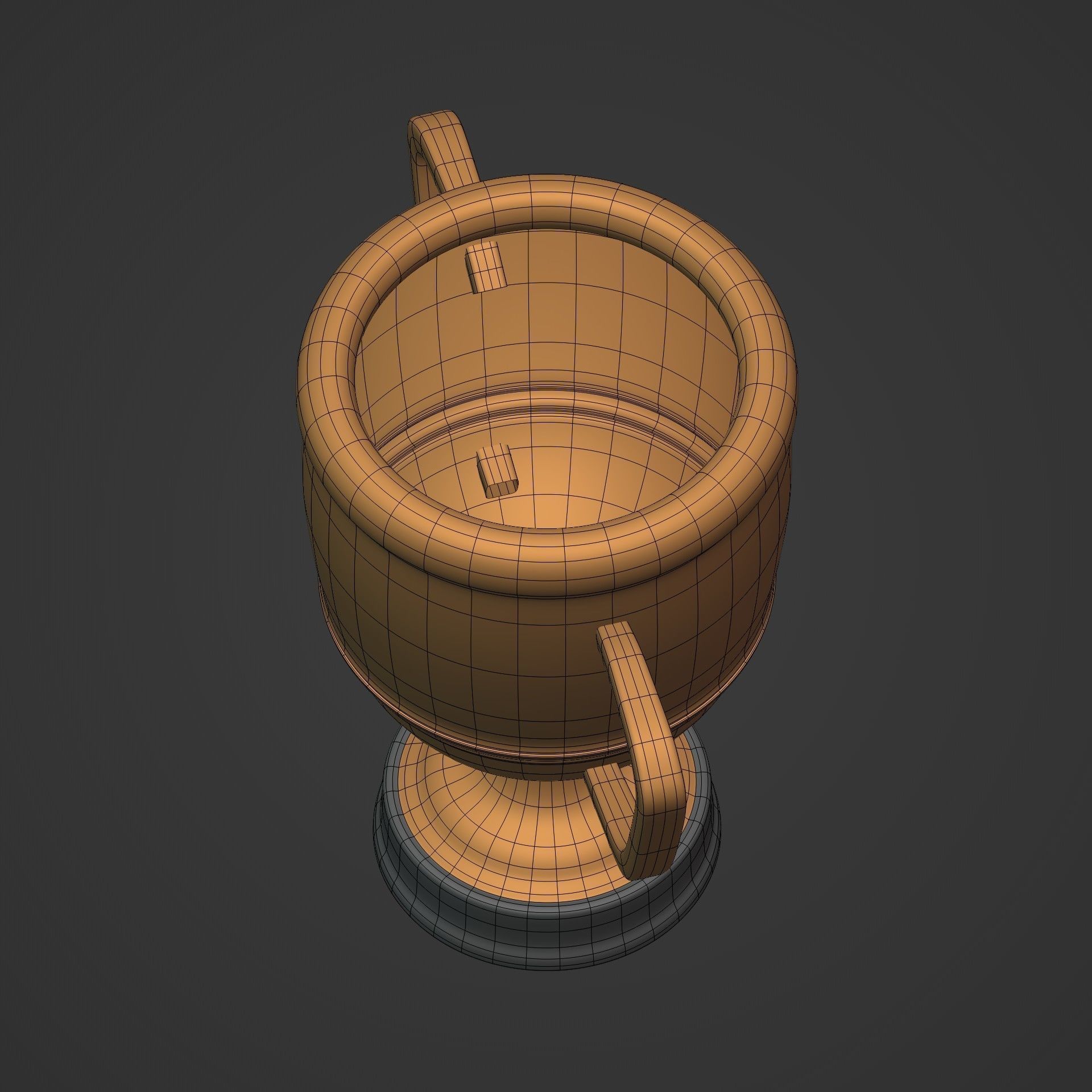 Cartoon Trophy   Low-poly 3D model_8