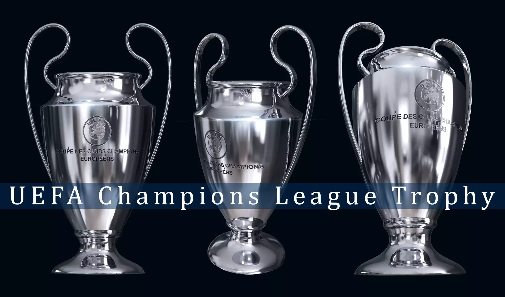 UEFA Champions League Trophy 3D model_0