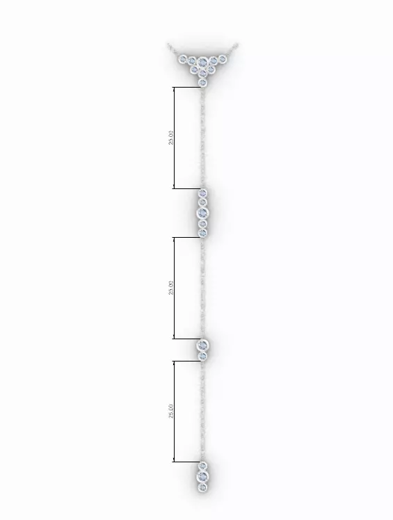 Dangling necklace center part 3D print model