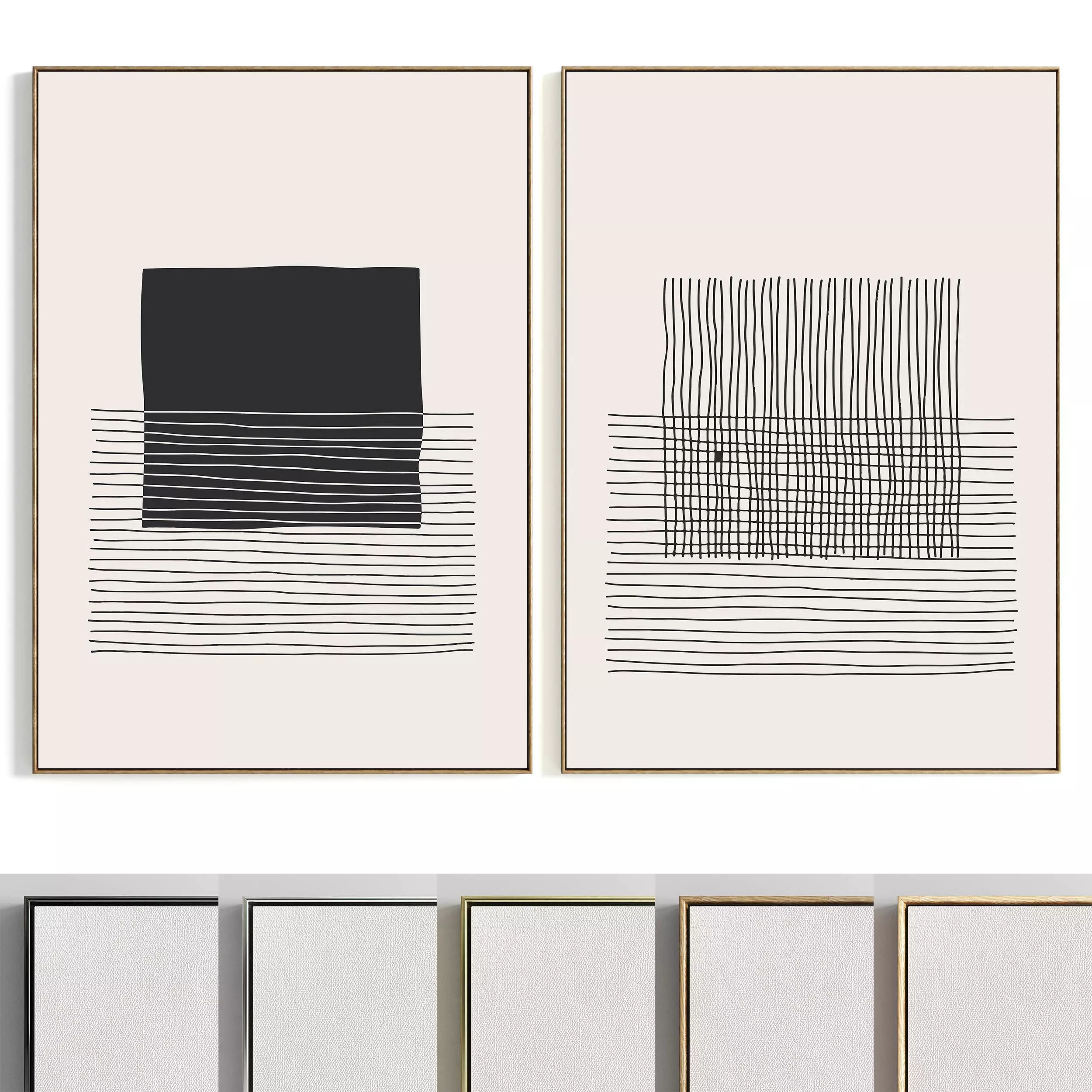 Plaster Two Photo Frame 391 Low-poly 3D model_0