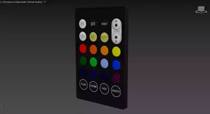 Sleek LED Remote Control - High-Fidelity 3D Model