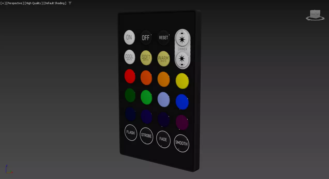 Sleek LED Remote Control - High-Fidelity 3D Model 3D model_0