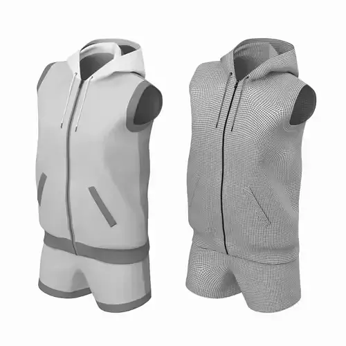 Woman Sportswear 09 High Poly Base Mesh