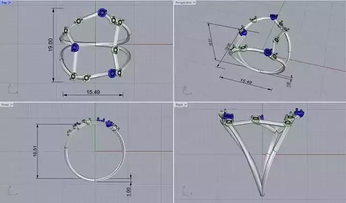 Aquarius constellation ring 3D print model