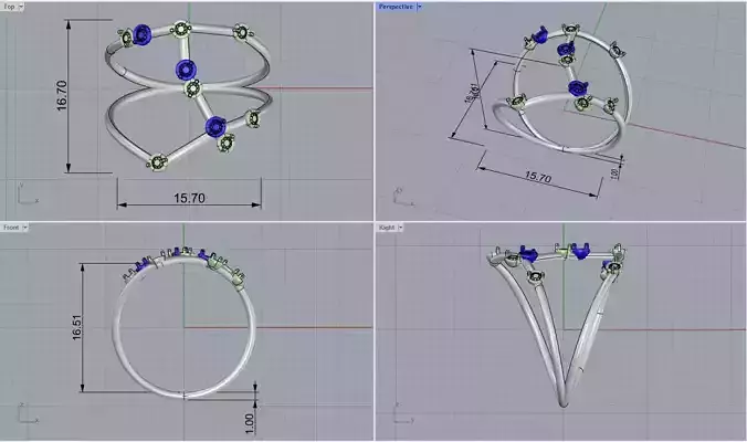 Aries constellation ring 3D print model