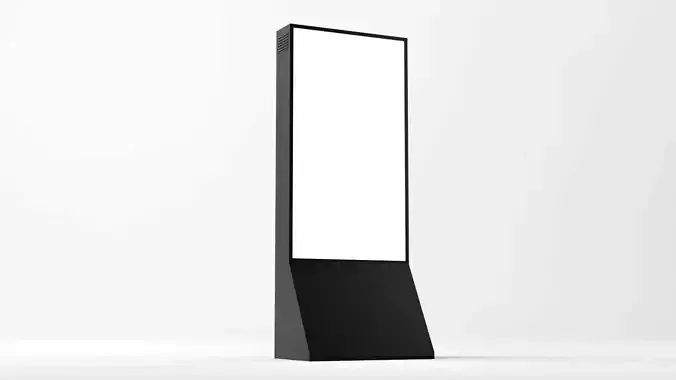 Digital Information Board Display 3D Model Low-poly 3D model