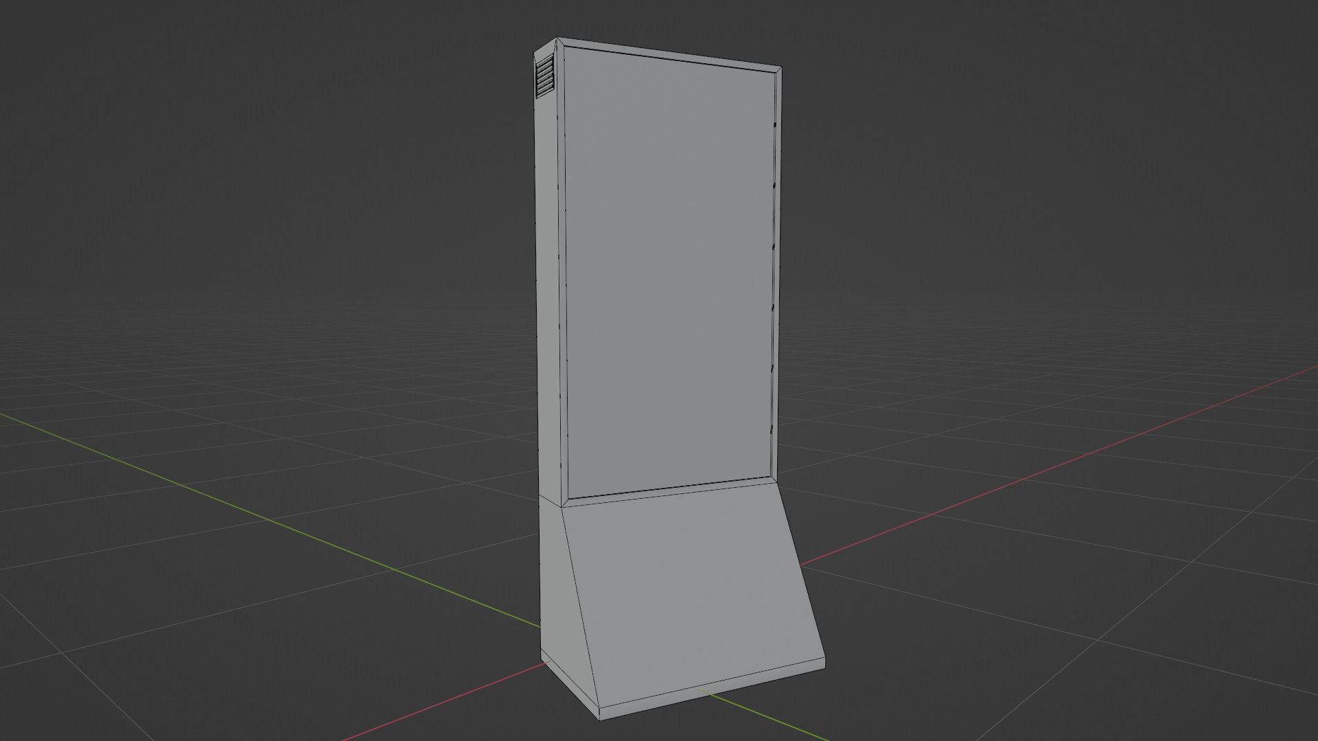 Digital Information Board Display 3D Model Low-poly 3D model_25