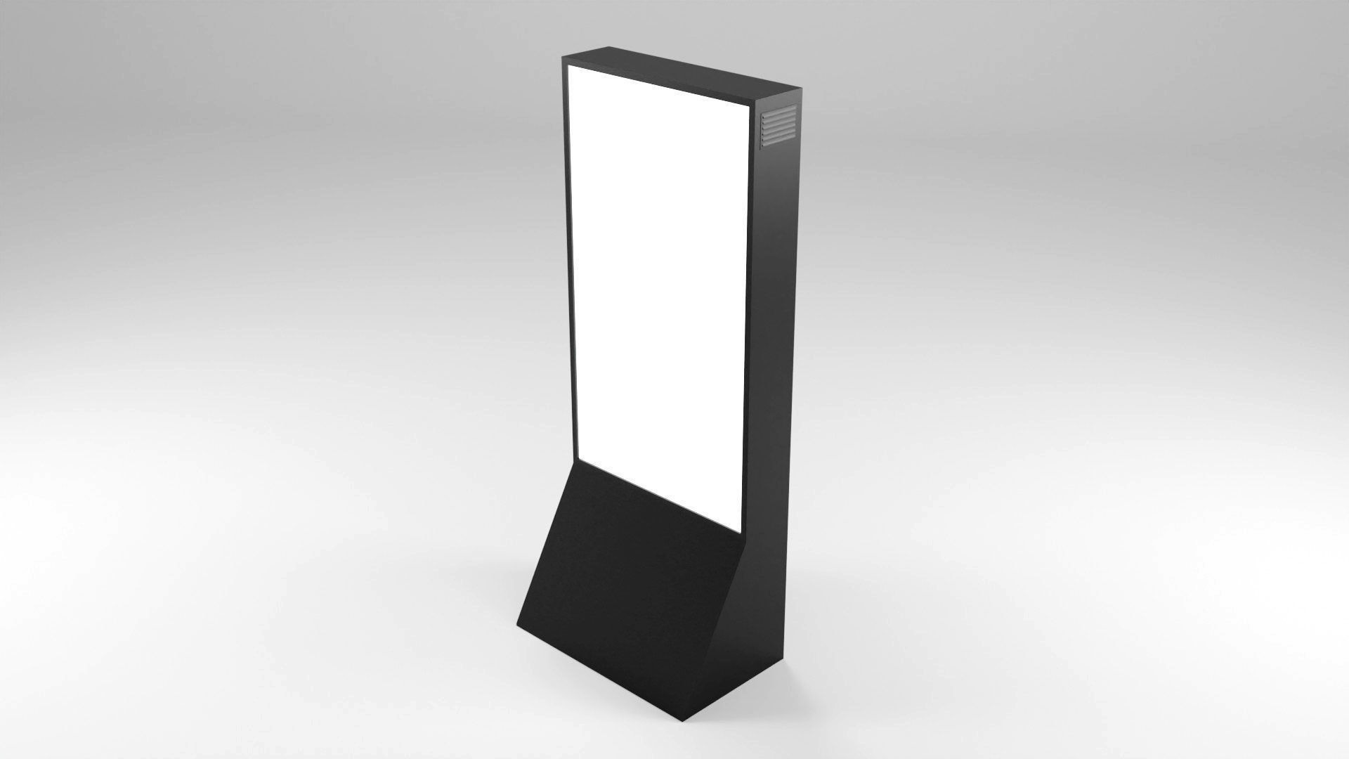 Digital Information Board Display 3D Model Low-poly 3D model_9