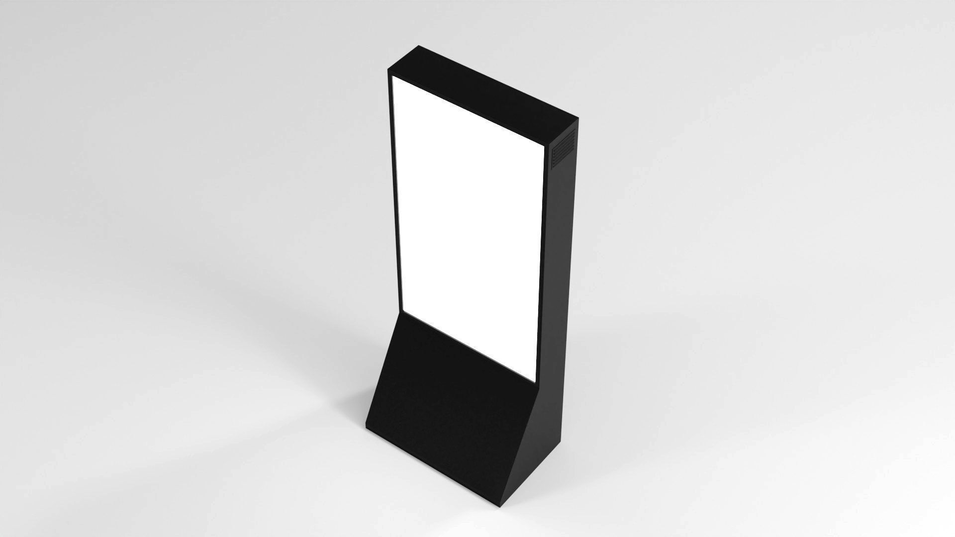Digital Information Board Display 3D Model Low-poly 3D model_14