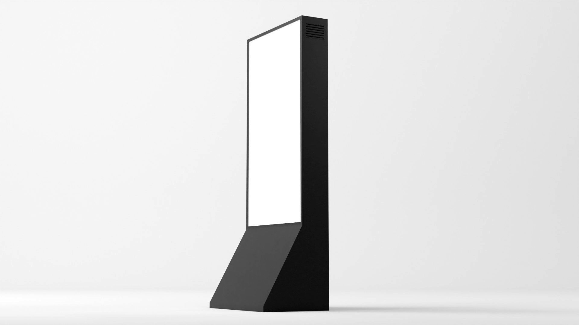 Digital Information Board Display 3D Model Low-poly 3D model_17