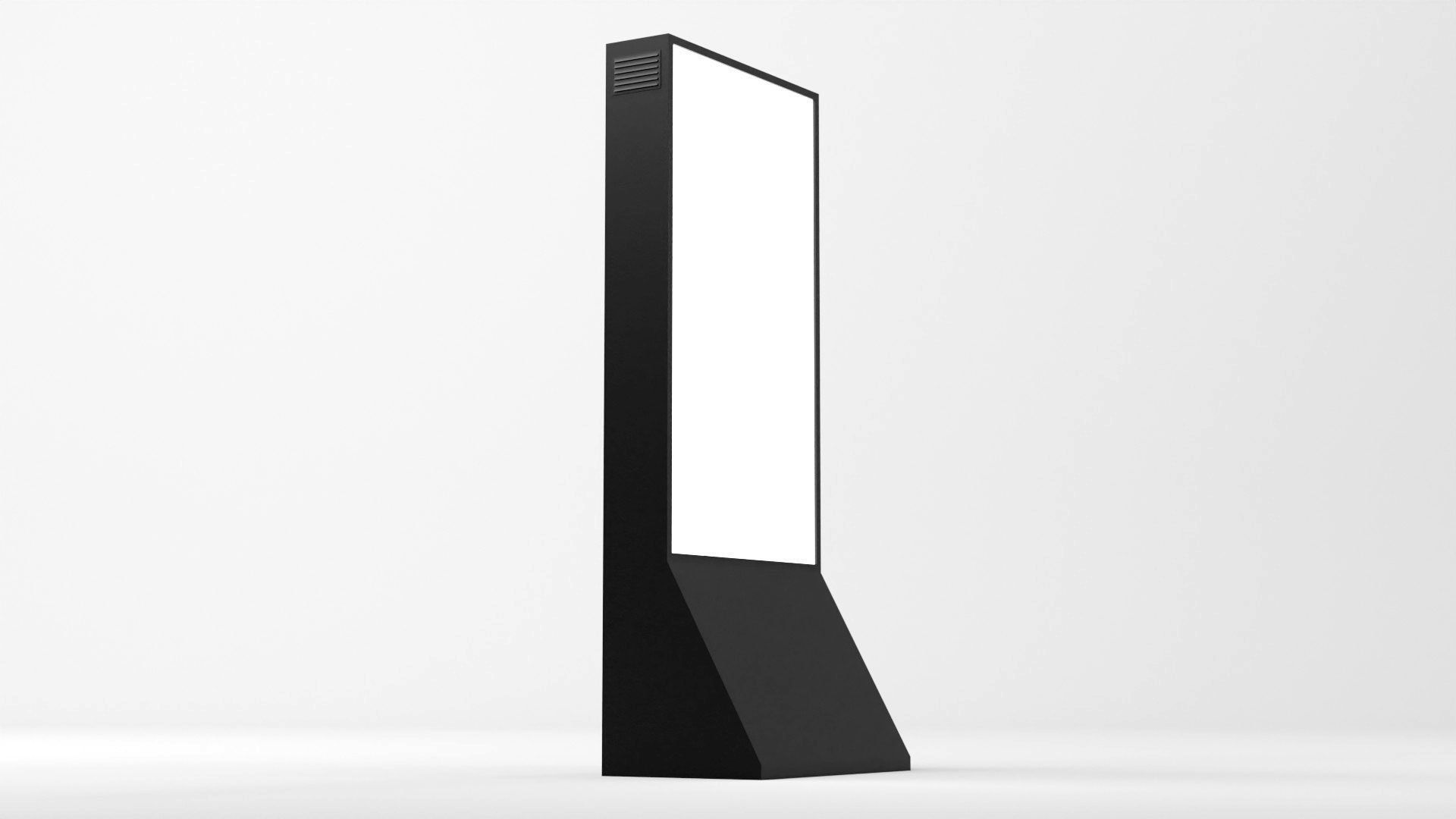 Digital Information Board Display 3D Model Low-poly 3D model_16