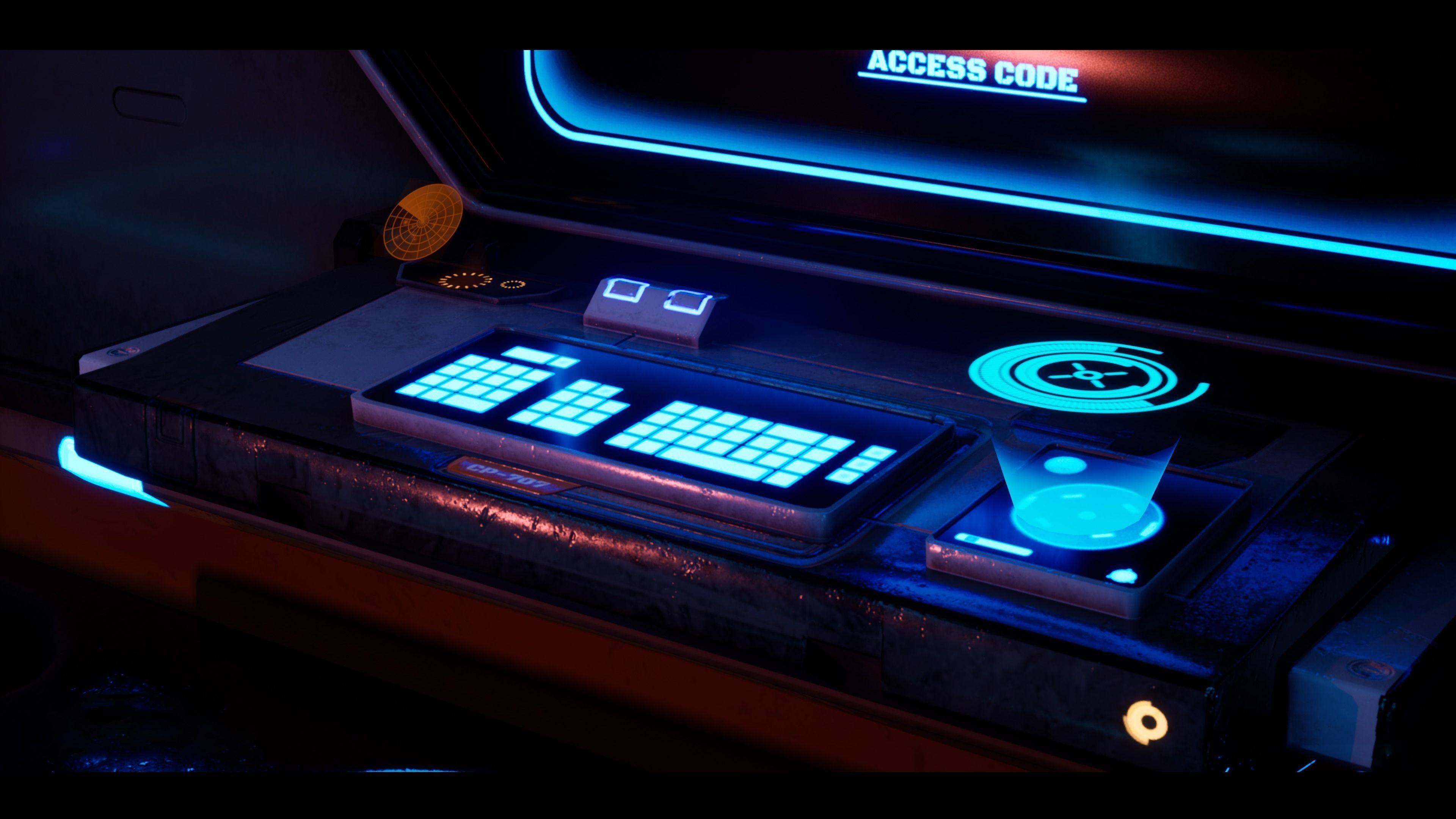 Sci Fi Control Room 3D model_5