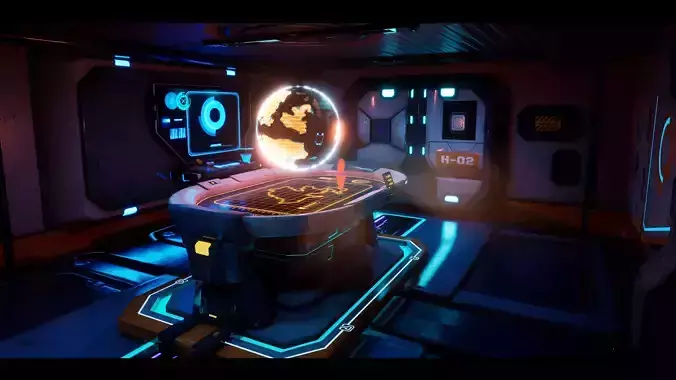 Sci Fi Control Room 3D model
