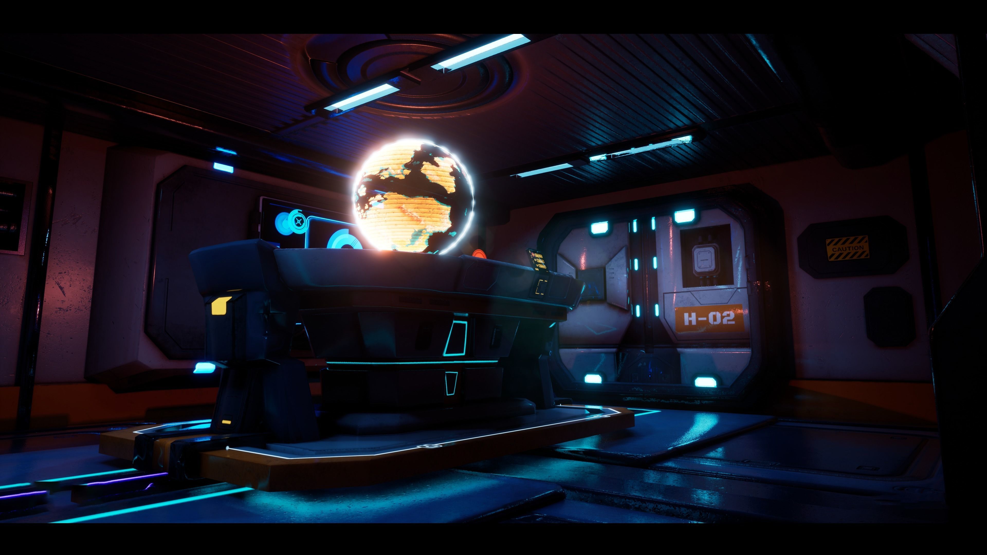 Sci Fi Control Room 3D model_4