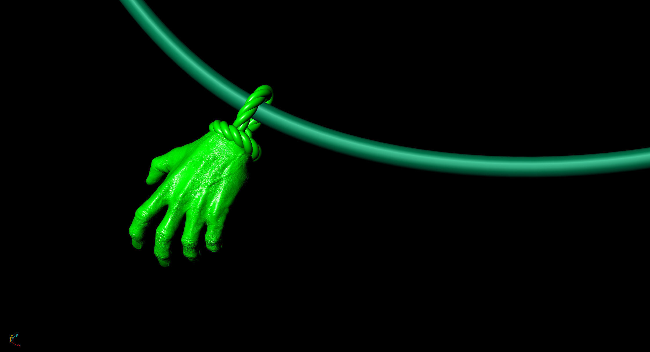 Hand  of god 3D print model_5