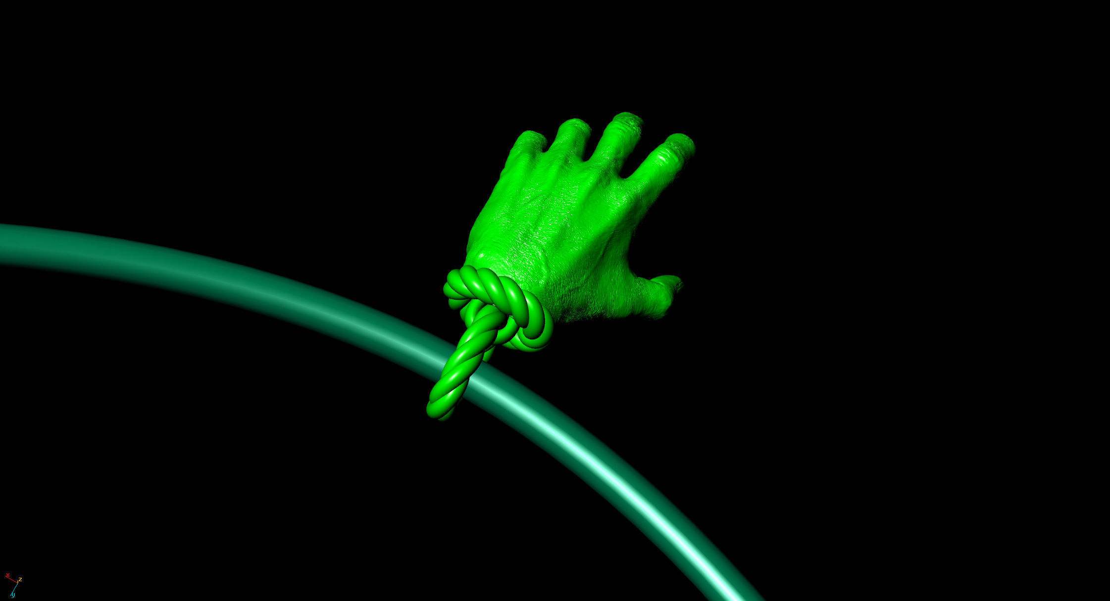 Hand  of god 3D print model_2