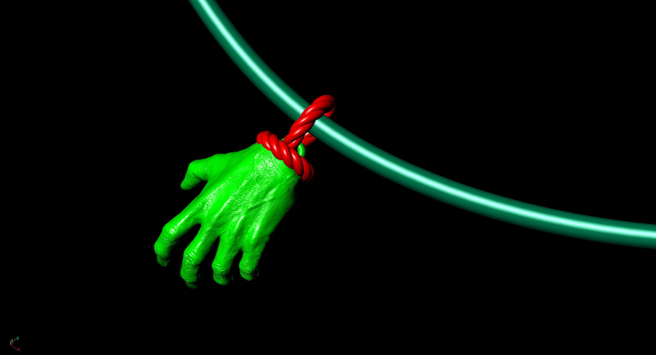 Hand  of god 3D print model_4