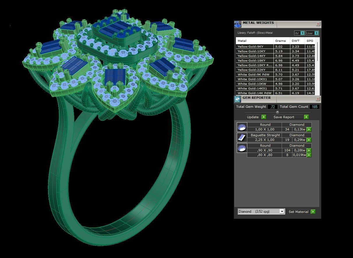 Flower Ring 3D print model_2
