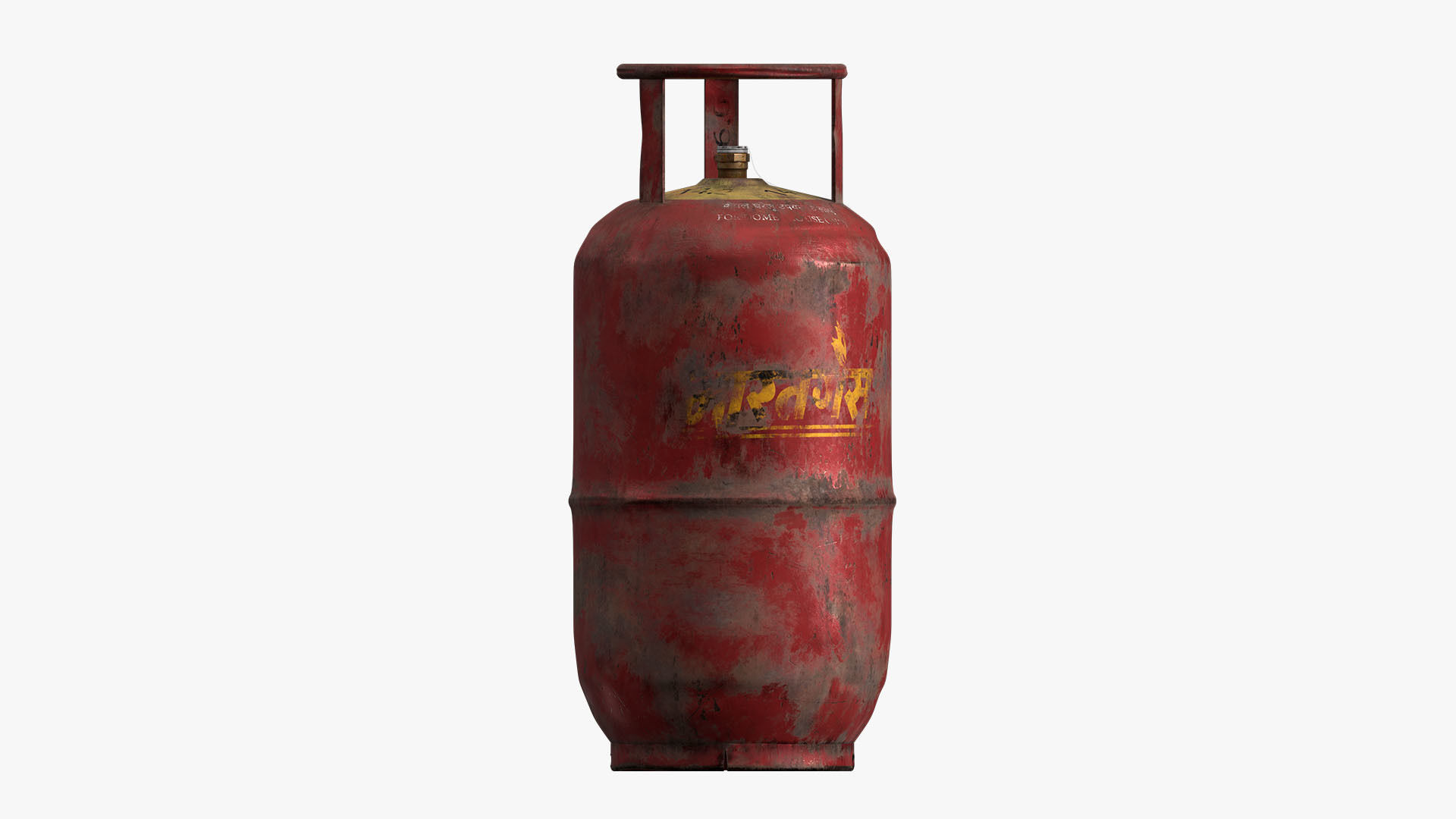 gas cylinder Low-poly 3D model_2