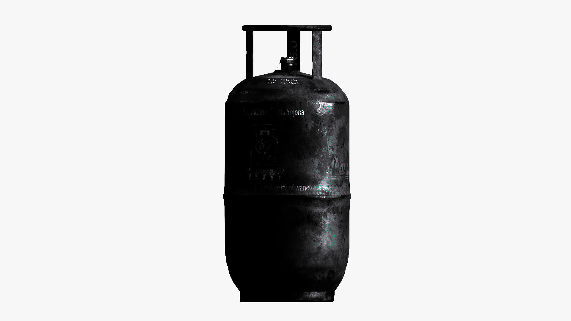 gas cylinder Low-poly 3D model_6