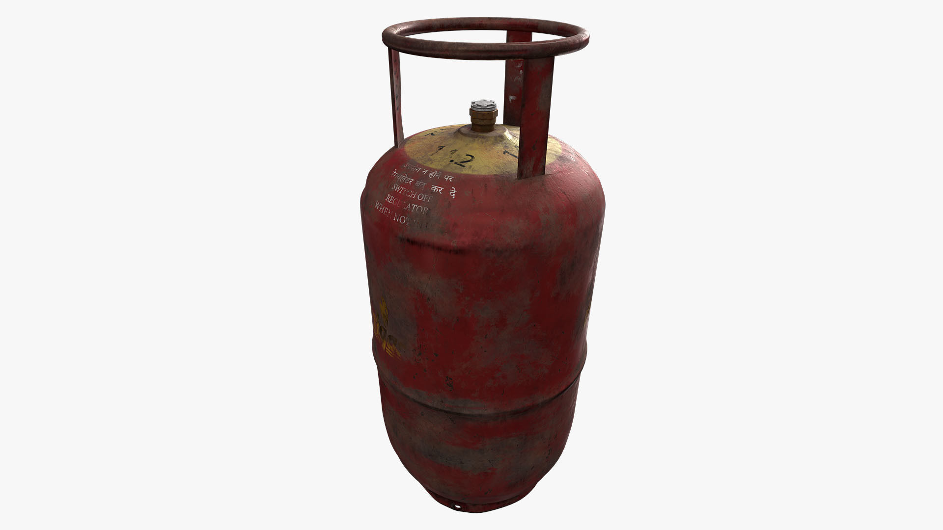 gas cylinder Low-poly 3D model_3