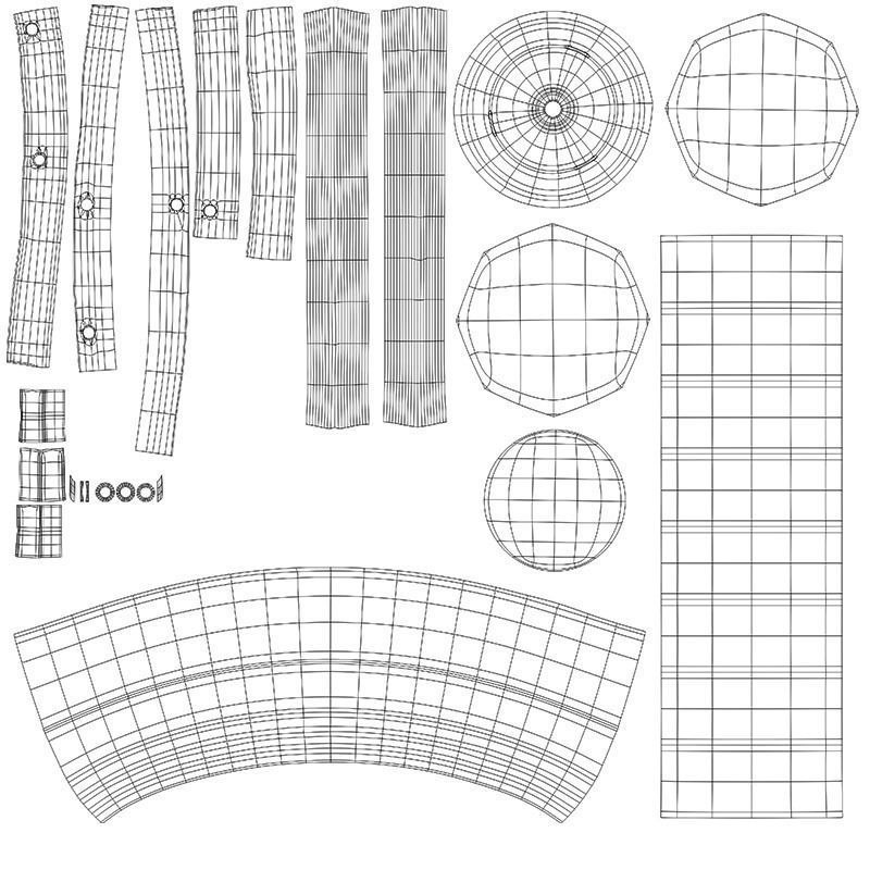 gas cylinder Low-poly 3D model_10