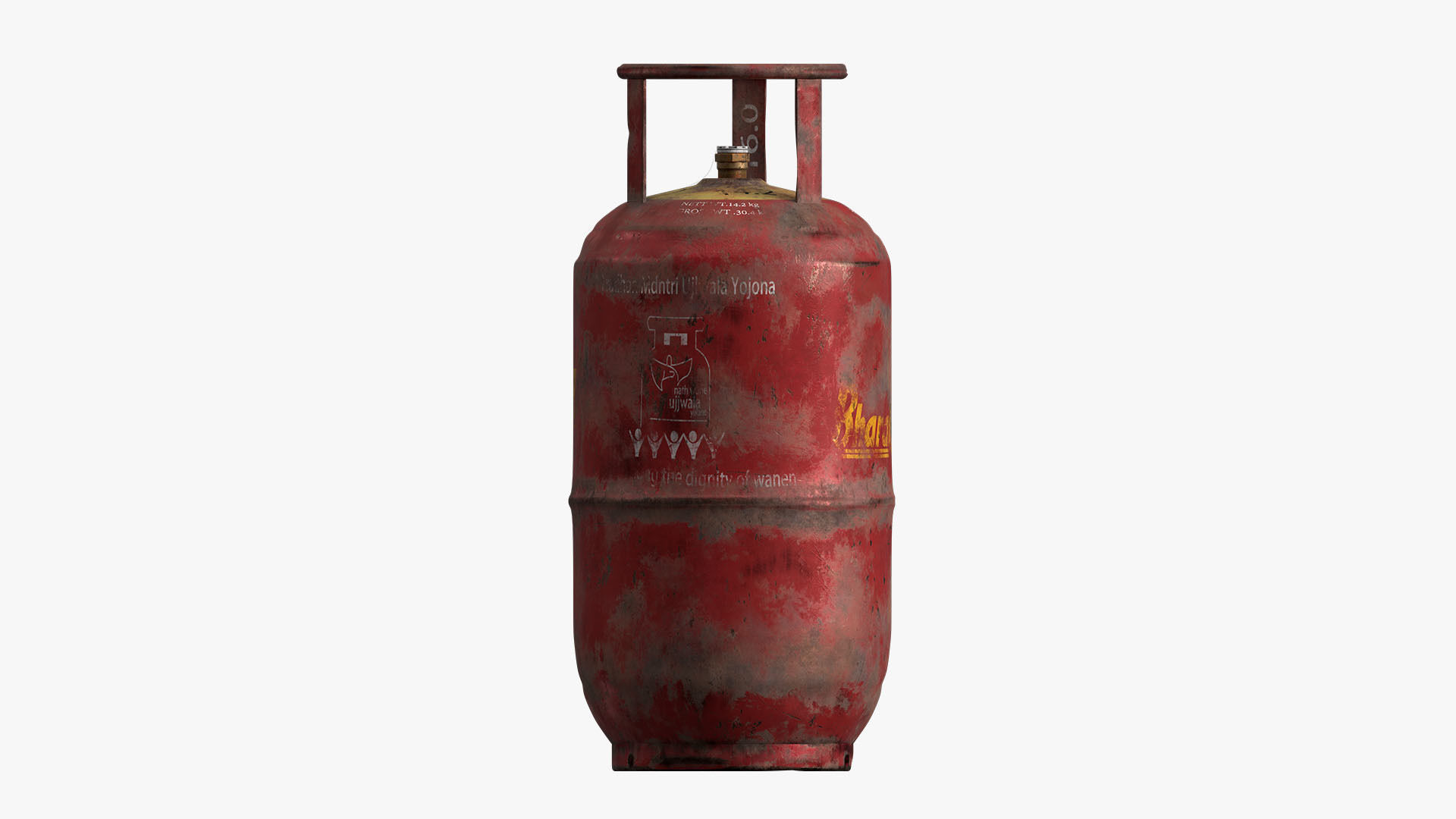 gas cylinder Low-poly 3D model_1