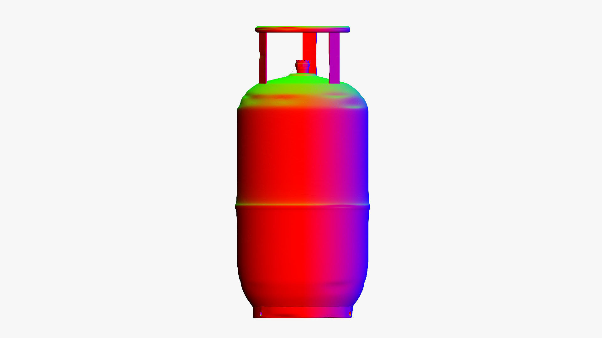 gas cylinder Low-poly 3D model_5