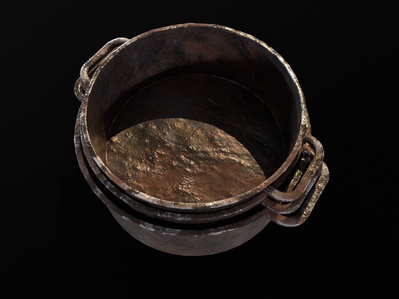 Camping Iron Pots Low-poly 3D model_17